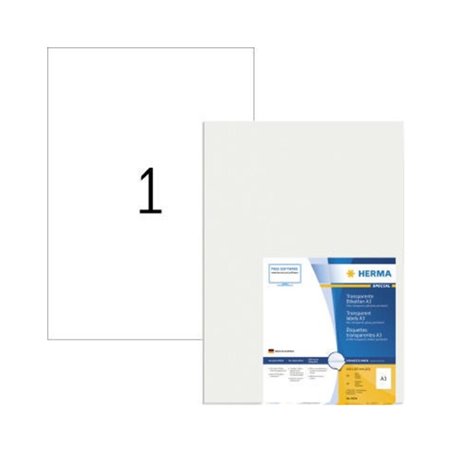 HERMA Etikett Premium 8694 297x420mm transparent 50 St./Pack.