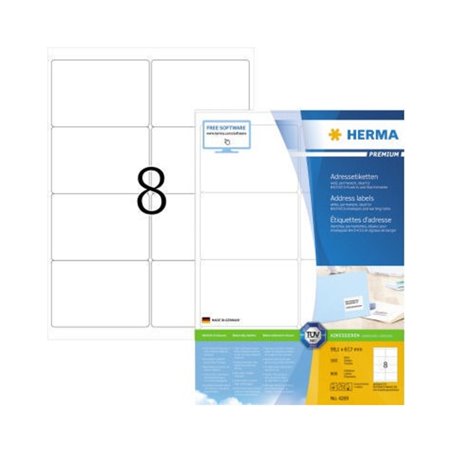 HERMA Etikett SuperPrint 4269 99,1x67,7mm weiß 800 Etik./Pack.
