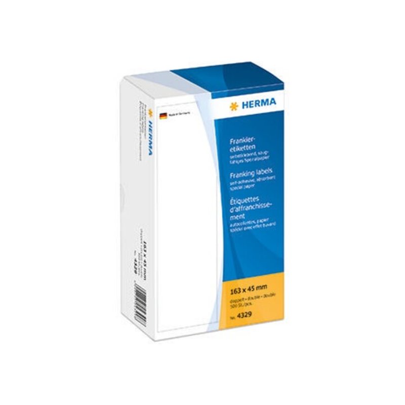HERMA Frankieretikett 4329 163x45mm doppelt weiß 500 St./Pack.