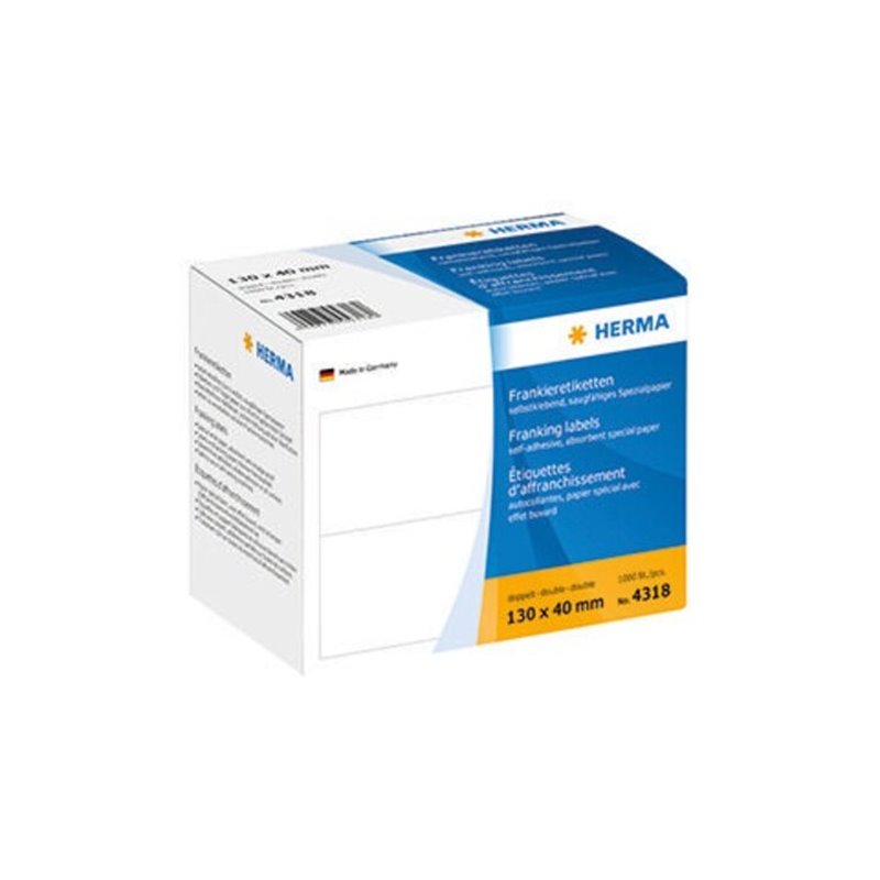 HERMA Frankieretikett 4318 130x140mm weiß 1.000 St./Pack.