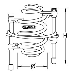 KS Tools Federspanner mit Sicherheitsbügel