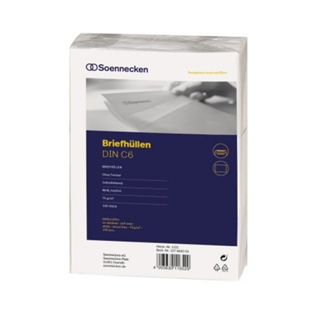 Soennecken Briefhülle 1303 C6 75g oF sk RCP grau 1.000 St./Pack.