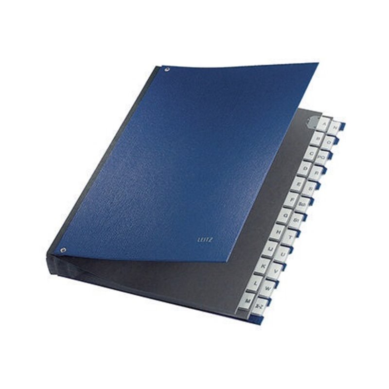 Leitz Pultordner 59240035 DIN A4 A-Z 24Fächer Graupappe blau
