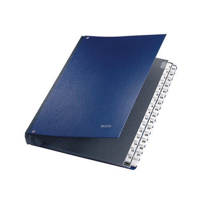Leitz Pultordner 59310035 DIN A4 1-31 32Fächer Graupappe blau
