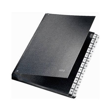 Leitz Pultordner 59240095 DIN A4 A-Z 24Fächer Graupappe schwarz