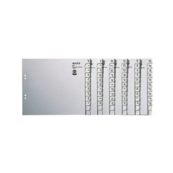 Leitz Registerserie 13500085 DIN A4 A-Z für 50Ordner Tauenpapier grau