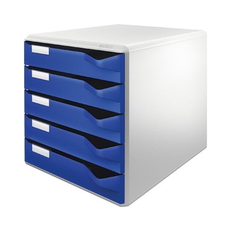 Leitz Schubladenbox 52800035 DIN A4 5Schubfächer lichtgr/bl