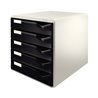 Leitz Schubladenbox 52800095 DIN A4 5Schubfächer lichtgr/sw
