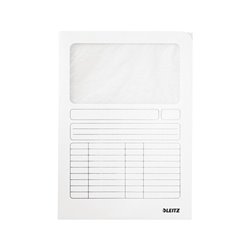 Leitz Sichtmappe 39500001 DIN A4 oben/rechts offen Karton weiß