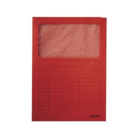 Leitz Sichtmappe 39500025 DIN A4 oben/rechts offen Karton rot