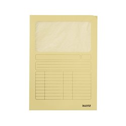 Leitz Sichtmappe 39500015 DIN A4 oben/rechts offen Karton gelb