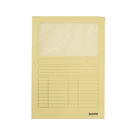 Leitz Sichtmappe 39500015 DIN A4 oben/rechts offen Karton gelb