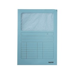 Leitz Sichtmappe 39500030 DIN A4 oben/rechts offen Karton hellblau