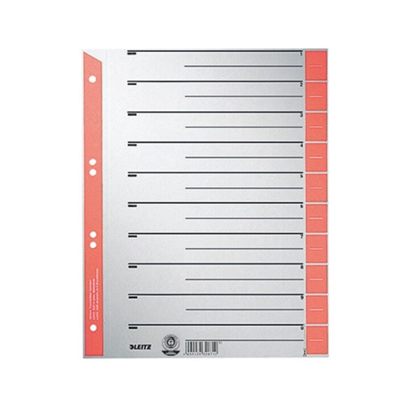 Leitz Trennblatt 16520025 DIN A4 230g Karton rot