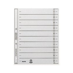Leitz Trennblatt 16540085 DIN A4 200g Karton grau