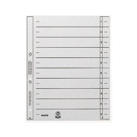 Leitz Trennblatt 16540085 DIN A4 200g Karton grau