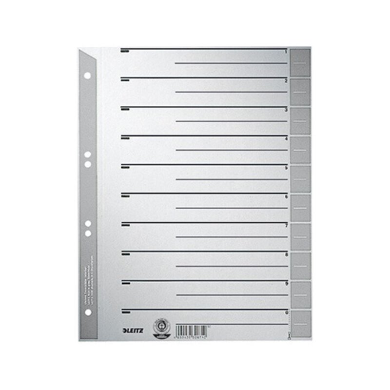 Leitz Trennblatt 16520085 DIN A4 230g Karton grau