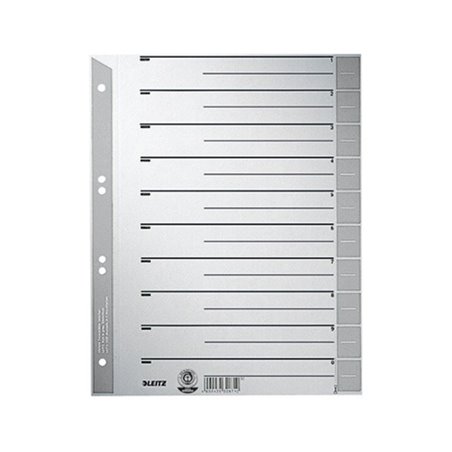 Leitz Trennblatt 16520085 DIN A4 230g Karton grau
