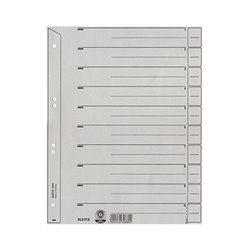 Leitz Trennblatt 60970085 DIN A4 200g Karton grau