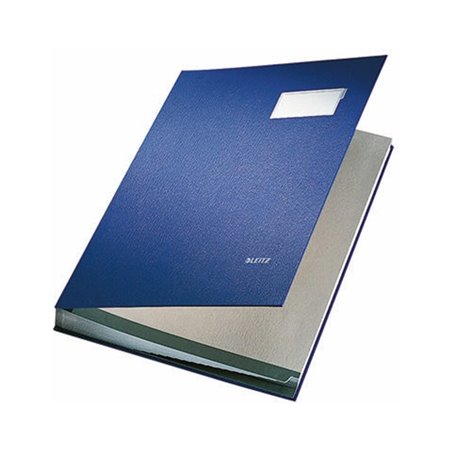 Leitz Unterschriftsmappe 57000035 DIN A4 20Fächer Graupappe blau