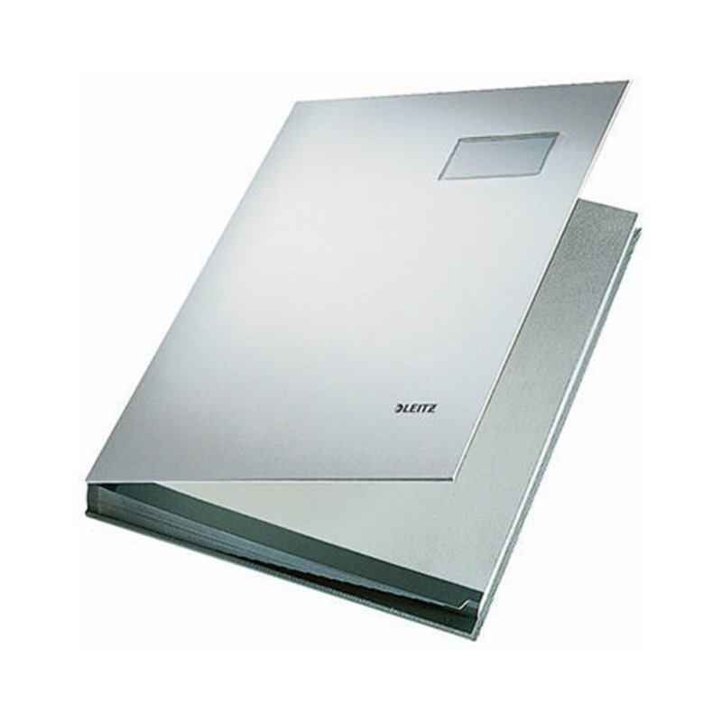 Leitz Unterschriftsmappe 57000085 DIN A4 20Fächer Graupappe grau