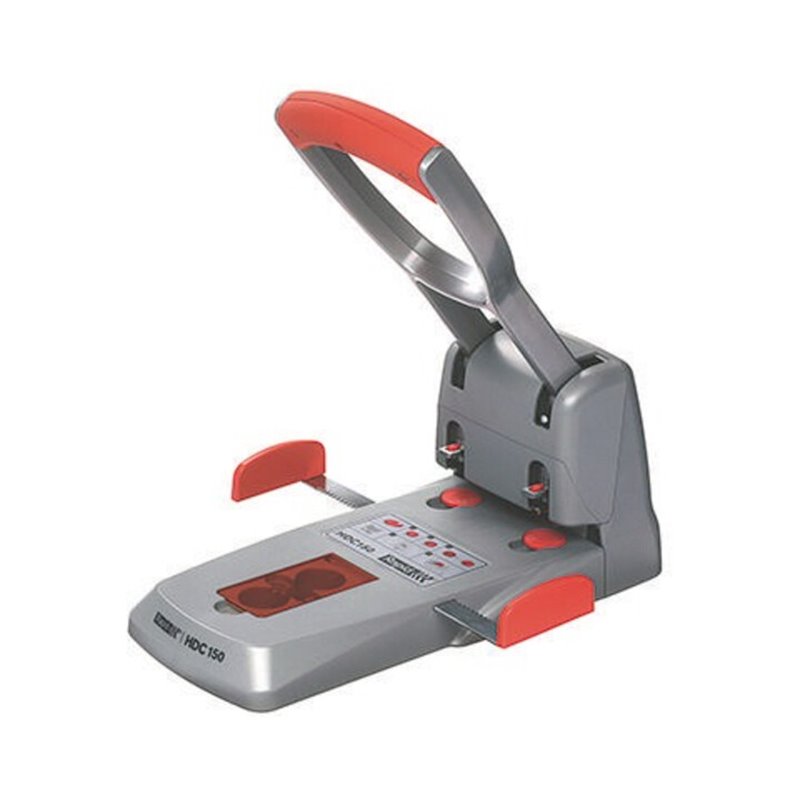 Rapid Registraturlocher HDC150 23000600 Guss silber/orange