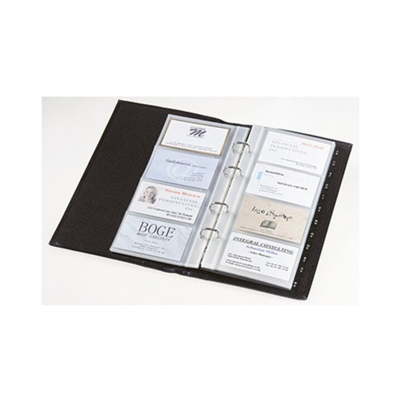 Sigel Visitenkartenmappe Torino VZ204 max. 160Karten Leder schwarz