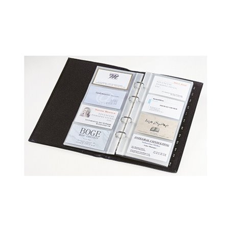 Sigel Visitenkartenmappe Torino VZ204 max. 160Karten Leder schwarz