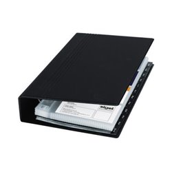 Sigel Visitenkartenringbuch VZ300 max. 200Karten 25Hüllen schwarz