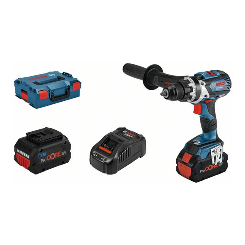 Bosch Set: Akku-Bohrschrauber GSR 18V-110,2 x ProCORE18V 8.0 Ah, GAL 1880 CV