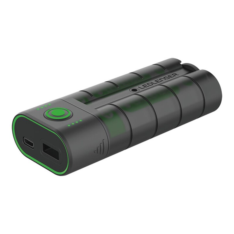 Ledlenser Powerbank mit zwei herausnehmbaren 18650 Akkus