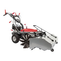 Scheppach Benzin- Kehrmaschine Set SC2200PE inkl. Sammelbehälter, Elektrostart, Schneeschild & Auffangbehälter