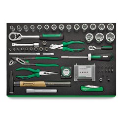 Stahlwille Werkzeugsortiment mit Werkstattwagen Anzahl Schubl.6 anthrazitgrau, RAL 7016 111tlg.