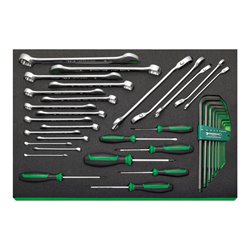 Stahlwille Werkzeugsortiment mit Werkstattwagen Anzahl Schubl.6 anthrazitgrau, RAL 7016 111tlg.