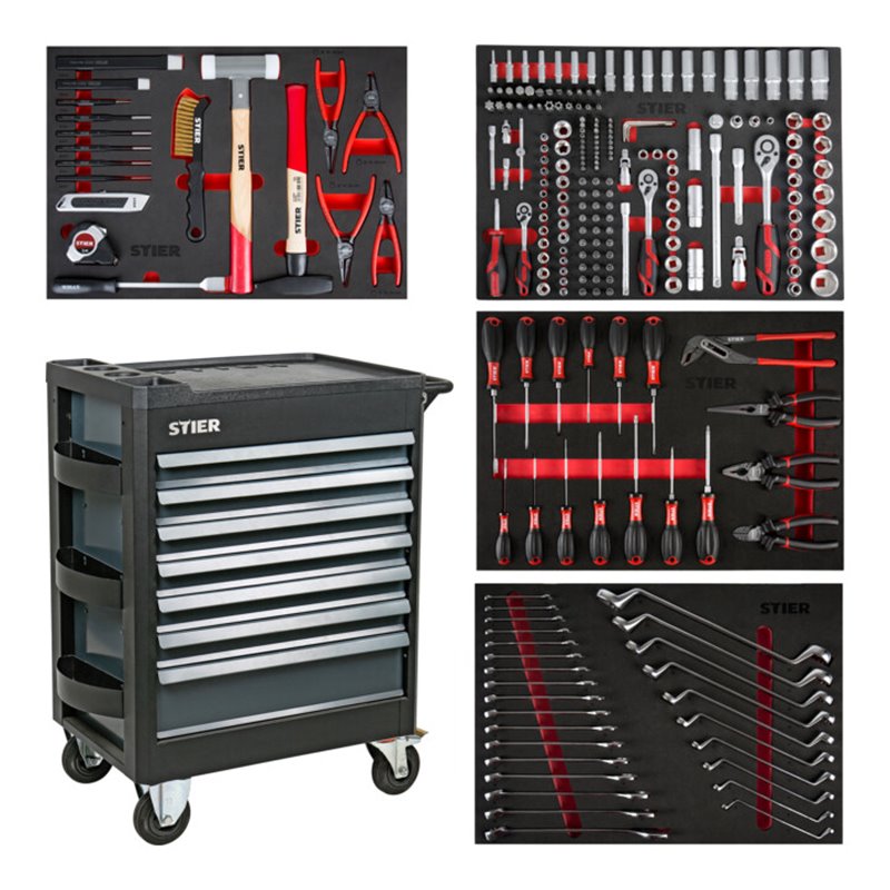 STIER Werkstattwagen Premium bestückt 241-teilig