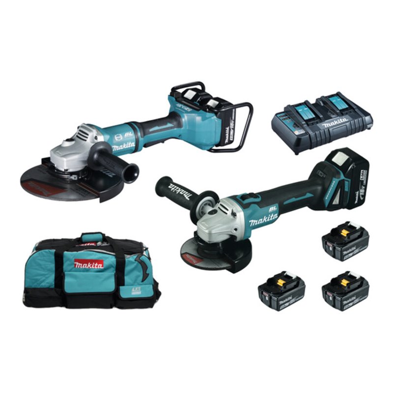 Makita 18V Combopack DLX2245PT1 Akku-Winkelschleifer Set