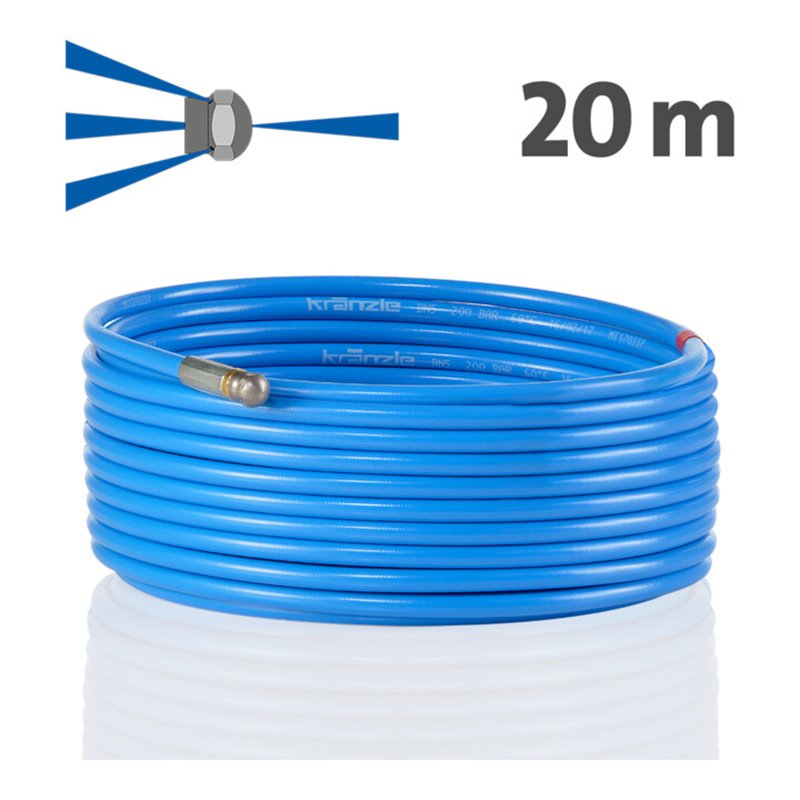 Kränzle Rohrreinigungsschlauch 20m mit Frontbohrung (D12)