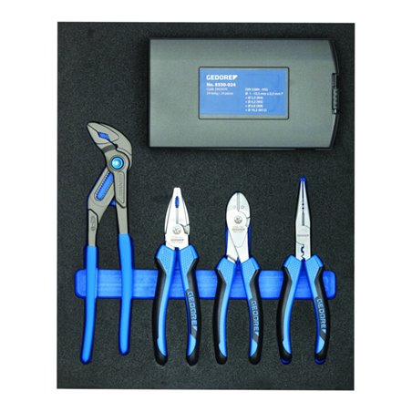 Gedore TS CT2-142 Zangen-Sortiment in 2/4 Check-Tool-Modul