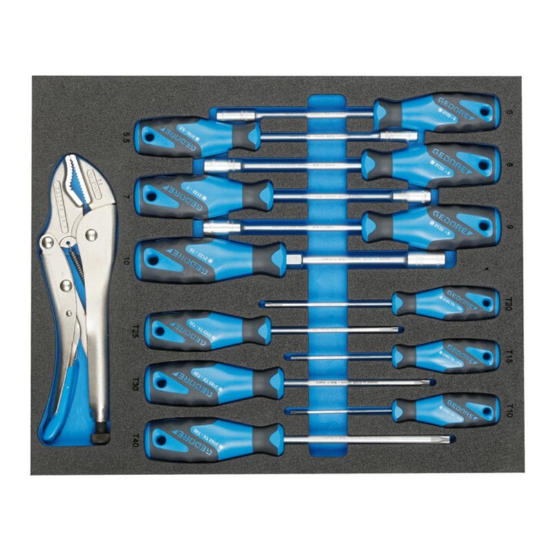 Gedore TS CT2-2133-2163TX Werkzeugsortiment in 2/4 Check-Tool-Modul