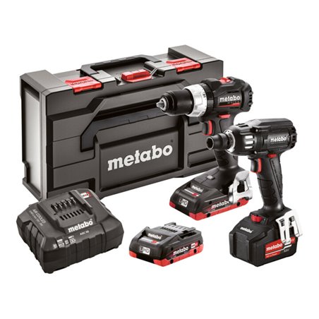 Metabo Akku-Maschinen Combo Set 2.2.7 18 V BL SE, Akku-Schlagbohrschrauber SB 18 LT BL SE, Akku-Schlagschrauber SSW 18 LTX 400 B