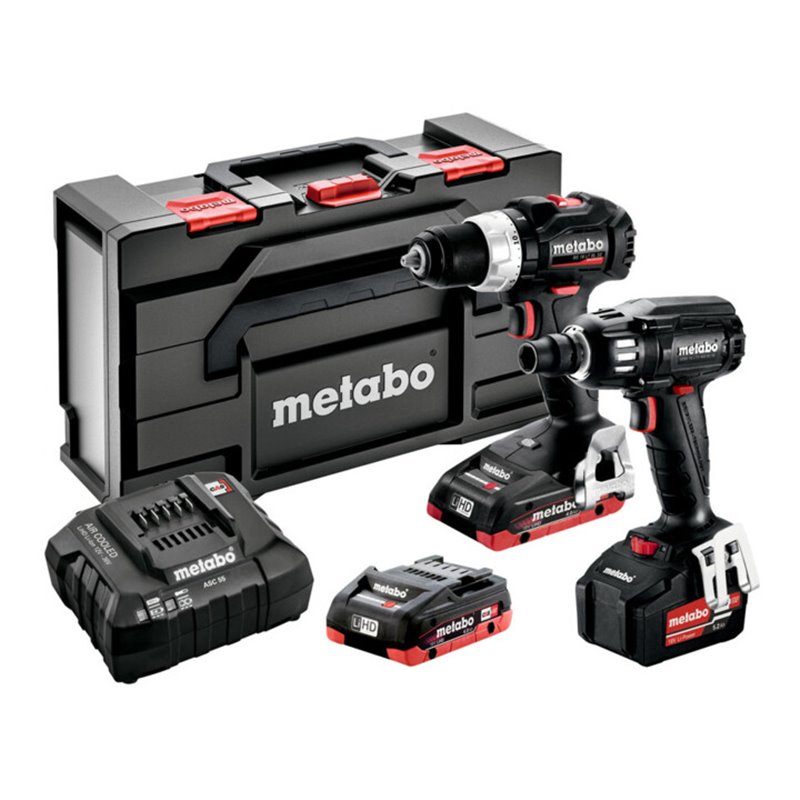 Metabo Akku-Maschinen Combo Set 2.2.6 18 V BL SE, Akku-Bohrschrauber BS 18 LT BL SE, Akku-Schlagschrauber SSW 18 LTX 400 BL SE