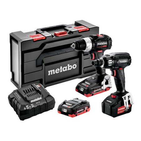 Metabo Akku-Maschinen Combo Set 2.2.6 18 V BL SE, Akku-Bohrschrauber BS 18 LT BL SE, Akku-Schlagschrauber SSW 18 LTX 400 BL SE