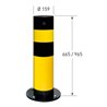 Moravia Rammschutz-Poller SWING für innen, Stahl,  gelb/schw., zum Aufdübeln, 159 mm