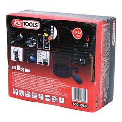 KS Tools Wi-Fi-Videoskop-Satz mit Ø 5,5 mm 0° HD Frontkamera-Sonde, 5-tlg.