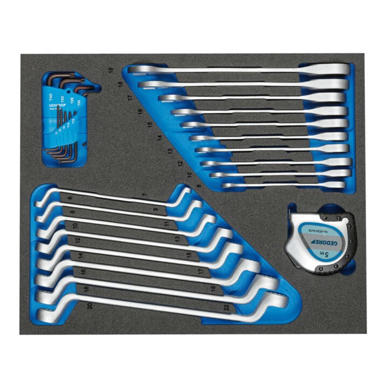 Gedore TS CT2-7R-2 Schraubenschlüssel-Satz in 2/4 Check-Tool-Modul