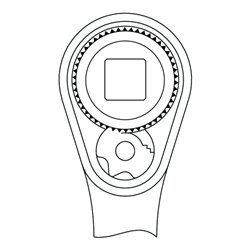 GEDORE Umschaltknarre 1/4 RSW9° 129mm 2K-Griff, SB 2093 U-20
