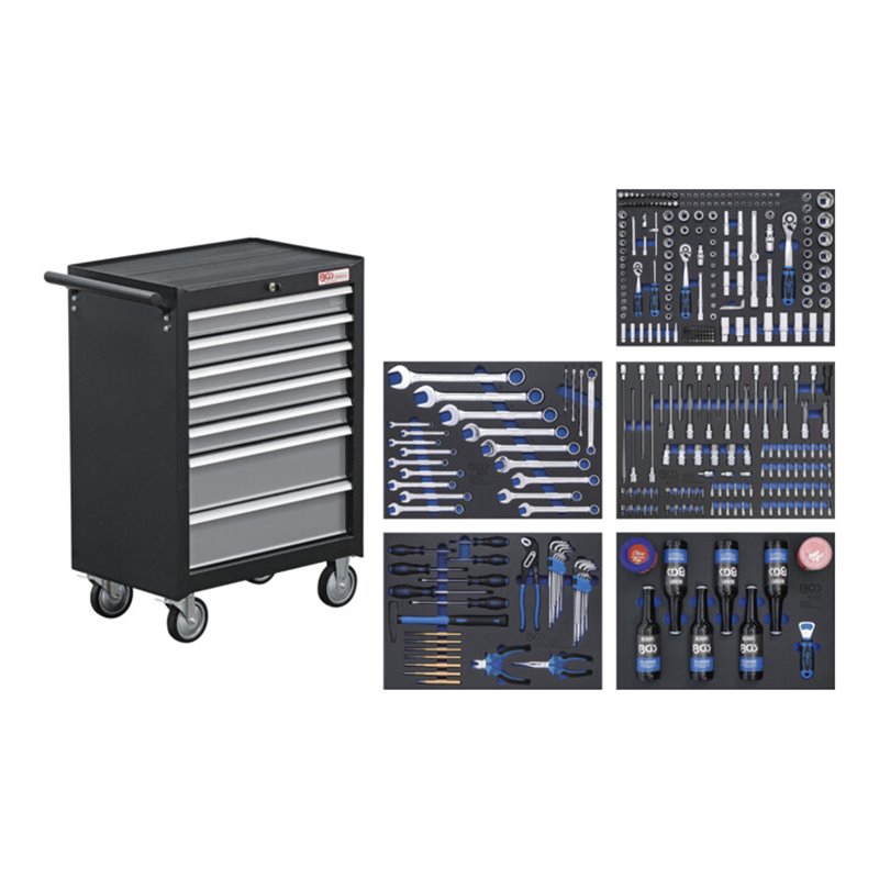 BGS Werkstattwagen 7 Schubladen mit 354 Werkzeugen 4209