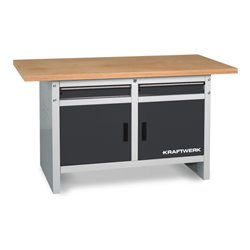 Kraftwerk Werkbank 840x1500x700 mm, 2 Türen, 2 Schubladen