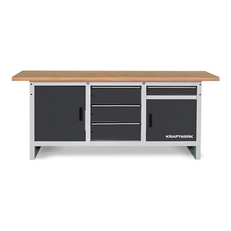 Kraftwerk Werkbank 840x2000x700 mm, 2 Türen, 4 Schubladen