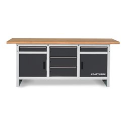 Kraftwerk Werkbank 840x2000x700 mm, 2 Türen, 5 Schubladen